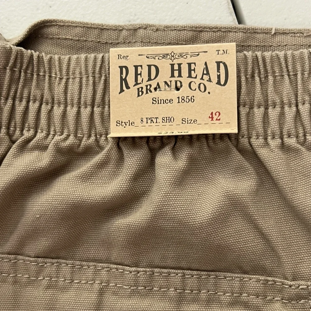 Red Head Brand Co Shorts Mens 42 Khaki Beige Beachcomber Cargo Flat Front‎